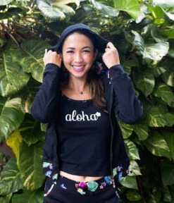 Island Design Collection Hoodie: Black