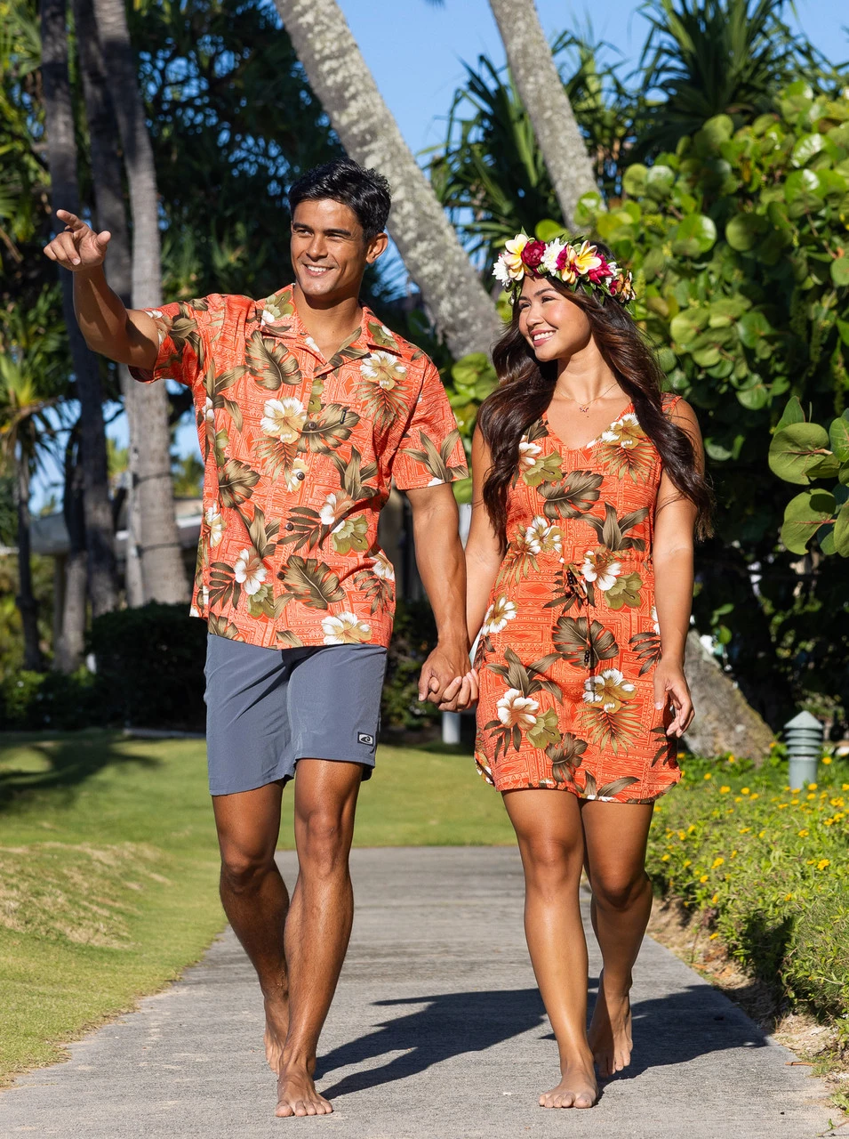 Aloha DRESS - Brick Floral 3 Aloha DRESS - Brick Floral
