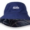 Robin Ruth® Reversible Bucket Hat: Navy -Fashion Store 70117 RRCap TaroLeaves 31619.1697244825