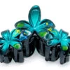 Painted Plumeria Trio Hair Clip: Dark Blue -Fashion Store 70156 TRIO DARK BLUE HawaiianGlamour PaintedHairClip 69742.1695851412