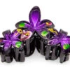 Painted Plumeria Trio Hair Clip: Dark Purple -Fashion Store 70156 TRIO DARK PURPLE HawaiianGlamour PaintedHairClip 83025.1695851400