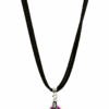 Plumeria Pendant On Corded Necklace: Purple 2 Plumeria Pendant On Corded Necklace: Purple -Fashion Store 74263 OluOluPP CordedNecklace Purple 24978.1669150441