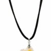Plumeria Pendant On Corded Necklace: White -Fashion Store 74263 OluOluPP CordedNecklace White 56880.1669150480