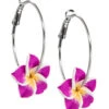 Plumeria Loop Earrings: Purple -Fashion Store 76480 OluOlu PlumeriaLoopEarring Purple 16069.1702348910