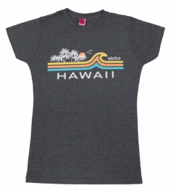 Island Girl® Surf Tee - Beach Break: Charcoal Heather