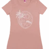 Island Girl® Surf Tee - Sun Surf: Dusty Rose -Fashion Store 80836 BabyTeeIG SunSurf Front DustyRose 50284.1658781998