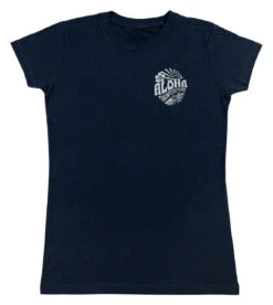 Island Girl® Surf Tee - Sunny Aloha: Charcoal Heather -Fashion Store 80836 BabyTeeIG SunnyAloha Front Navy 35216.1704856349