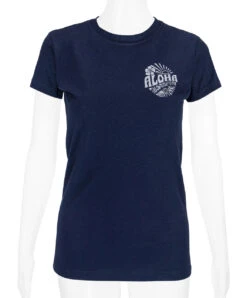 Island Girl® Surf Tee - Sunny Aloha: Navy -Fashion Store 80836 IG SunnyAloha Model Front Navy 10272.1683234195