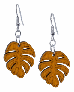 Island Edge® Medium Dangle Earrings: Monstera Leaf