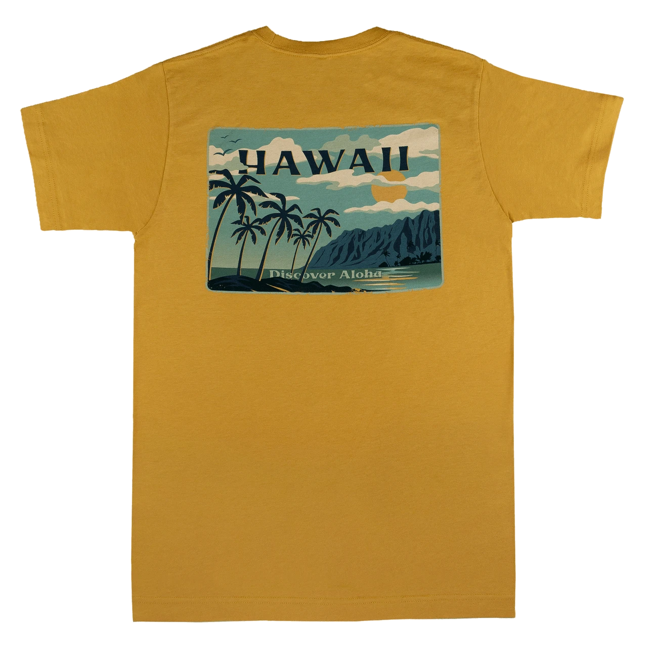 Vintage Dyed Tee - Discover Aloha: Gold 4 Vintage Dyed Tee - Discover Aloha: Gold - Image 2