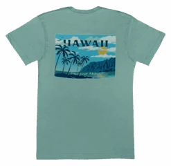 Vintage Dyed Tee - Discover Aloha: Mint -Fashion Store 82821 VintageTee DiscoverAloha Mint Back 63178.1664237679