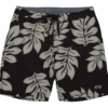 Hawaiian Performance Surfwear® Waverider Board Shorts - Floral: Black -Fashion Store 83258 HPSWaverider BoardShorts Floral Black 91836.1698791736