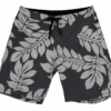 Hawaiian Performance Surfwear® Waverider Board Shorts - Floral: Charcoal -Fashion Store 83258 HPSWaverider BoardShorts Floral Charcoal 14532.1698791752