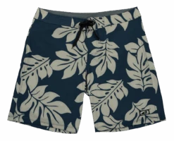 Hawaiian Performance Surfwear® Waverider Board Shorts - Floral: Navy