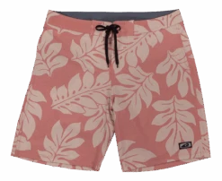 Hawaiian Performance Surfwear® Waverider Board Shorts - Floral: Salmon