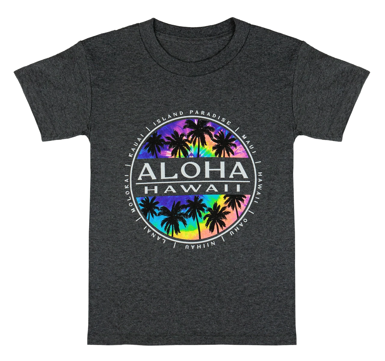 Hawaiian Performance Surfwear® Child's Tee - Tie Dye: Charcoal Heather 3 Hawaiian Performance Surfwear® Child's Tee - Tie Dye: Charcoal Heather