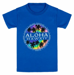Hawaiian Performance Surfwear® Child's Tee - Tie Dye: Royal Blue