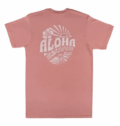 Crew Neck Tee - Sunny Aloha: Dusty Rose -Fashion Store 85288 CrewNeckTee SunnyAloha DustyRose Back 35306.1700004655