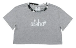 Island Design Collection Crop Tee: Gray -Fashion Store 86818 IDC CropTee Gray 66444.1707852671