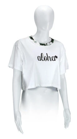Island Design Collection Crop Tee: White -Fashion Store 86821 IDC CropTeeWhite 93631.1707852625