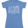 Island Girl® Surf Tee - Big Aloha: Blue Heather -Fashion Store 91279 BabyTeeIG RetroAloha BlueHeather Front 93458.1704935371