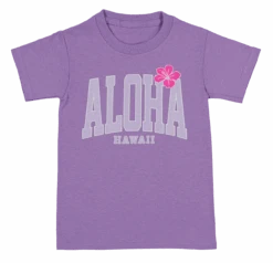 Hawaiian Performance Surfwear® Child's Tee - Big Aloha: Lavender