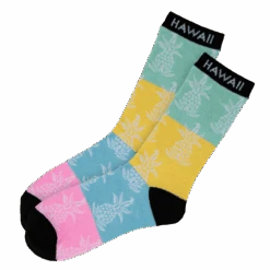 Hawaiian Performance Surfwear® Crew Cut Socks: Pineapple