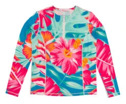 Hawaii Loa Rashguard Longsleeve - Floral: Pink Turquoise 8 Hawaii Loa Rashguard Longsleeve - Floral: Pink Turquoise -Fashion Store 92356 PT HawaiiLoaRashguard LS Floral PinkTurquoise Front 77416.1707531794