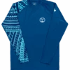 Hawaii Loa Rashguard Longsleeve - UPF 50: Blue Tribal Sleeve