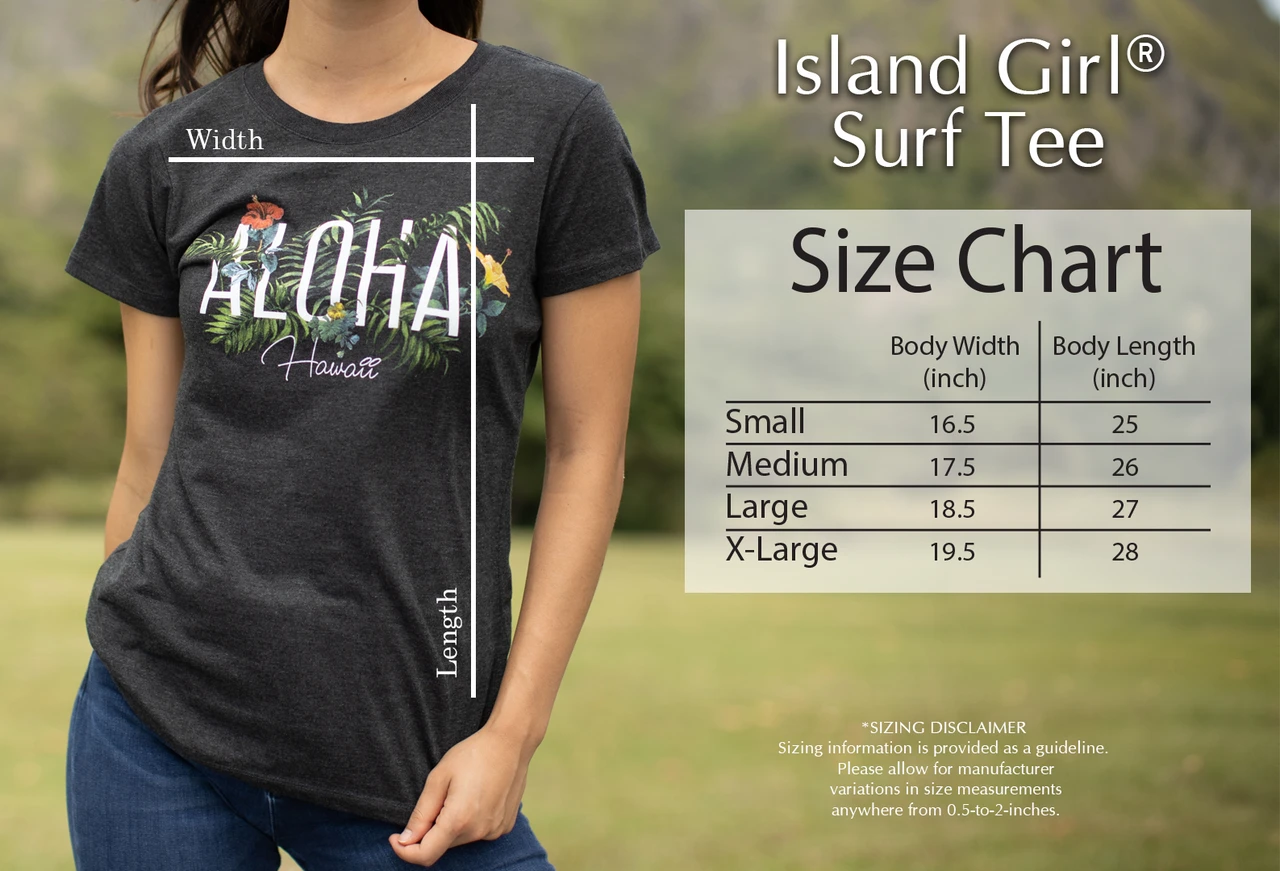 Island Girl® Surf Tee - Garden: Charcoal Heather 4 Island Girl® Surf Tee - Garden: Charcoal Heather - Image 2