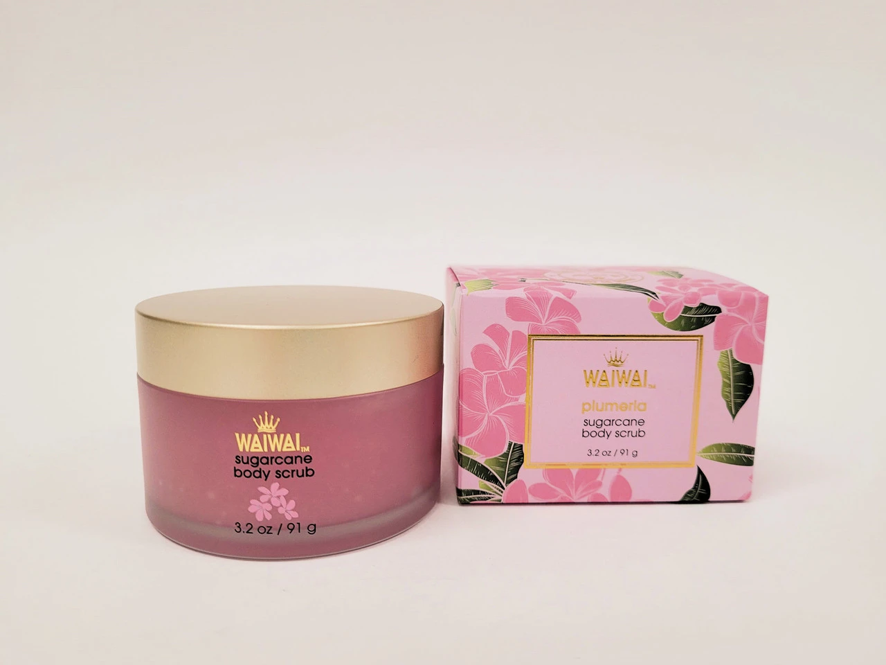 WaiWai Sugar Scrub 4oz: Plumeria 3 WaiWai Sugar Scrub 4oz: Plumeria