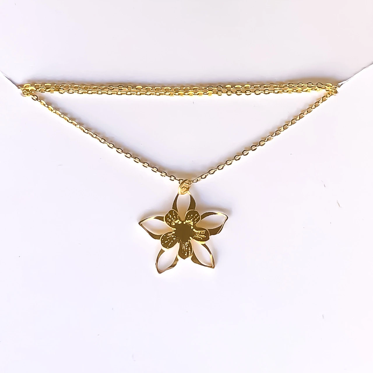 Liv-N-Aloha® Gold Columbine Flower Necklace 3 Liv-N-Aloha® Gold Columbine Flower Necklace