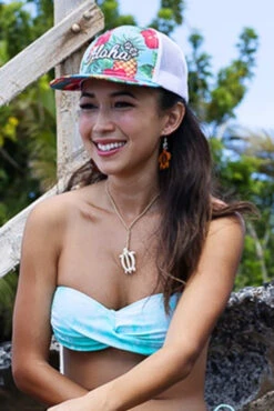 Hawaiian Performance Surfwear® Premium Cap - Tropical Blue (Aloha Vibes)