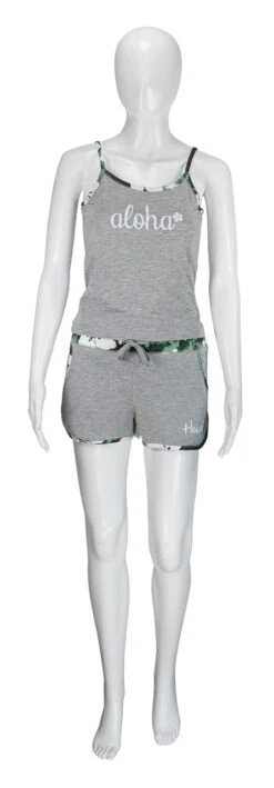 Island Design Collection Strap Tee: Gray -Fashion Store IDC StrapTeeShortsCombo Gray 43434.1707852754