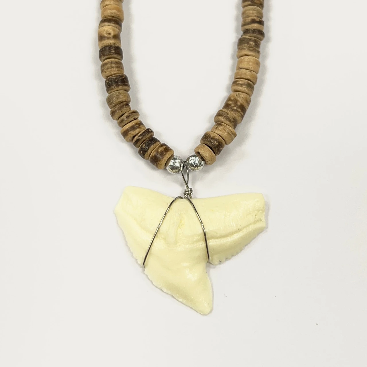 Island Edge® Beaded Necklace - Shark Tooth Natural 3 Island Edge® Beaded Necklace - Shark Tooth Natural