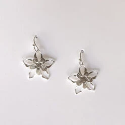 Liv-N-Aloha® Silver Columbine Earrings