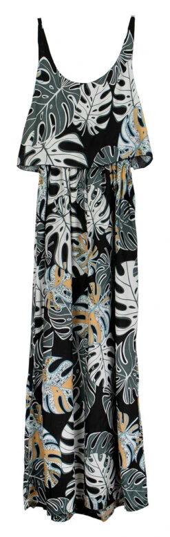 Napua Collection Ruffle Maxi Dress - Abstract Monstera: Black 10 Napua Collection Ruffle Maxi Dress - Abstract Monstera: Black -Fashion Store IMG 3585 22268.1707875975