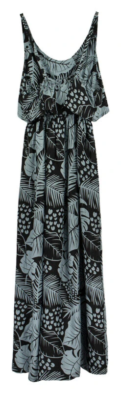 Napua Collection Ruffle Maxi Dress - Monstera Palm: Black 10 Napua Collection Ruffle Maxi Dress - Monstera Palm: Black -Fashion Store IMG 3601 04234.1707876062