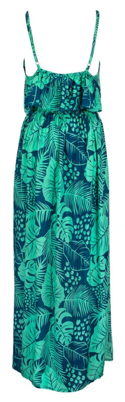 Napua Collection Ruffle Maxi Dress - Monstera Palm: Blue -Fashion Store IMG 3627 89781.1701903174