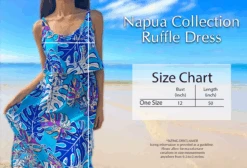 Napua Collection Ruffle Maxi Dress - Abstract Monstera: Black 9 Napua Collection Ruffle Maxi Dress - Abstract Monstera: Black -Fashion Store Napua Collection Ruffle Dress Size Chart 93543.1707875975