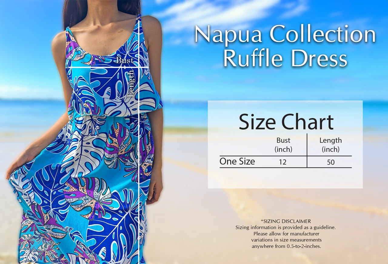 Napua Collection Ruffle Maxi Dress - Abstract Monstera: Black 5 Napua Collection Ruffle Maxi Dress - Abstract Monstera: Black - Image 3