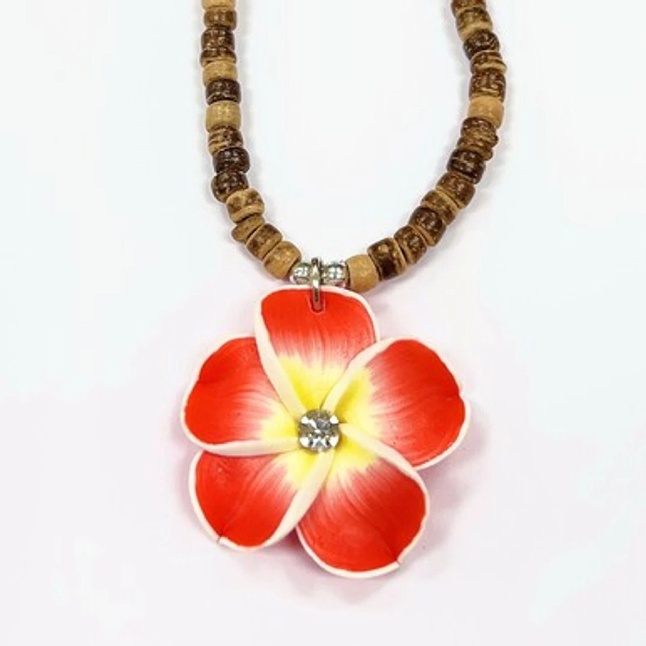 Island Edge® Beaded Necklace - Flower Red 3 Island Edge® Beaded Necklace - Flower Red