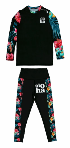 Robin Ruth Longsleeve Sun Shirt - Black Floral Elegance -Fashion Store RobinRuth BlackFloralEleganceSet Front 09916.1707851930