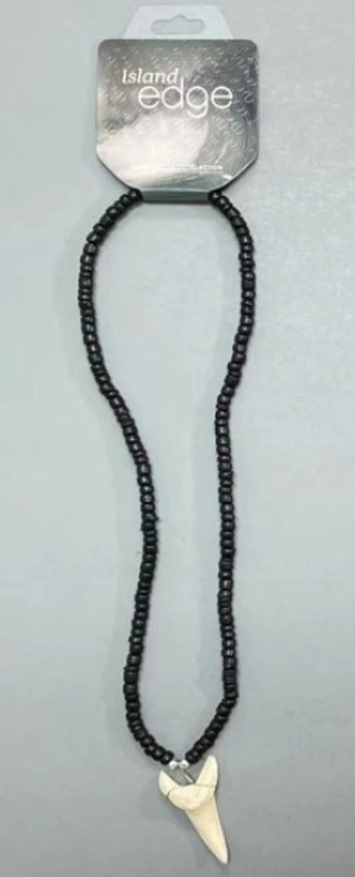 Island Edge® Beaded Necklace - Shark Tooth Black 3 Island Edge® Beaded Necklace - Shark Tooth Black