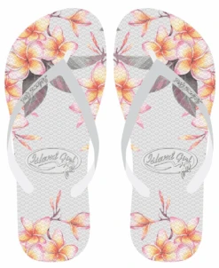 Island Girl® Slippers - Plumeria: White