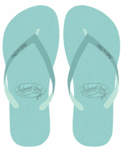 Island Girl® Slippers - Solid: Aqua