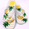 Ladies Hawaiian Design Slippers - Pineapple Trio -Fashion Store Slippers 3PINE 58611.1623369696
