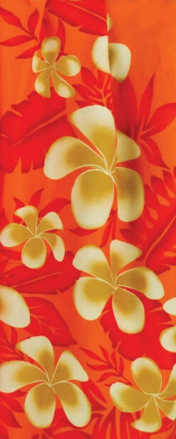 Aloha Sarong - Plumerias -Fashion Store Swatch SarongTube Plumeria Orange 78202.1593085433.1280.1280 68888.1690493719