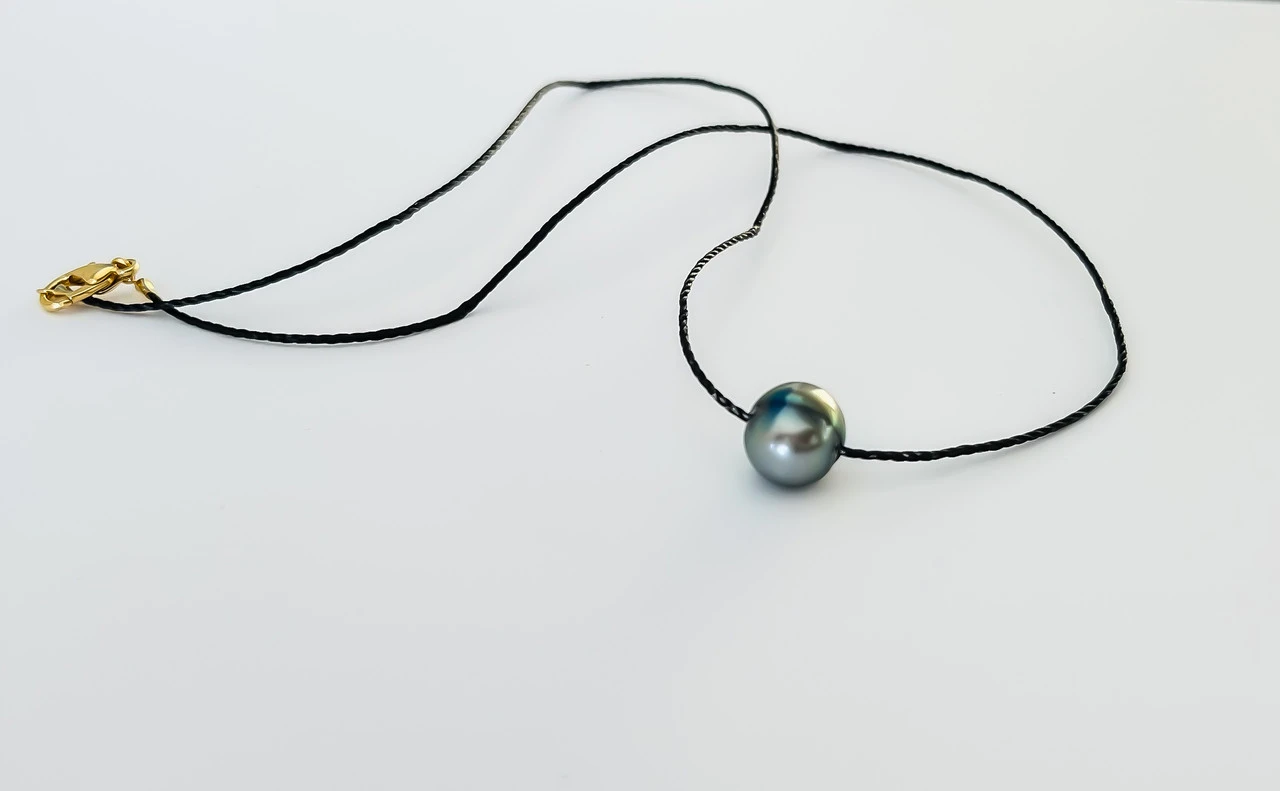 Tahitian Pearl Cord Necklace 4 Tahitian Pearl Cord Necklace - Image 2