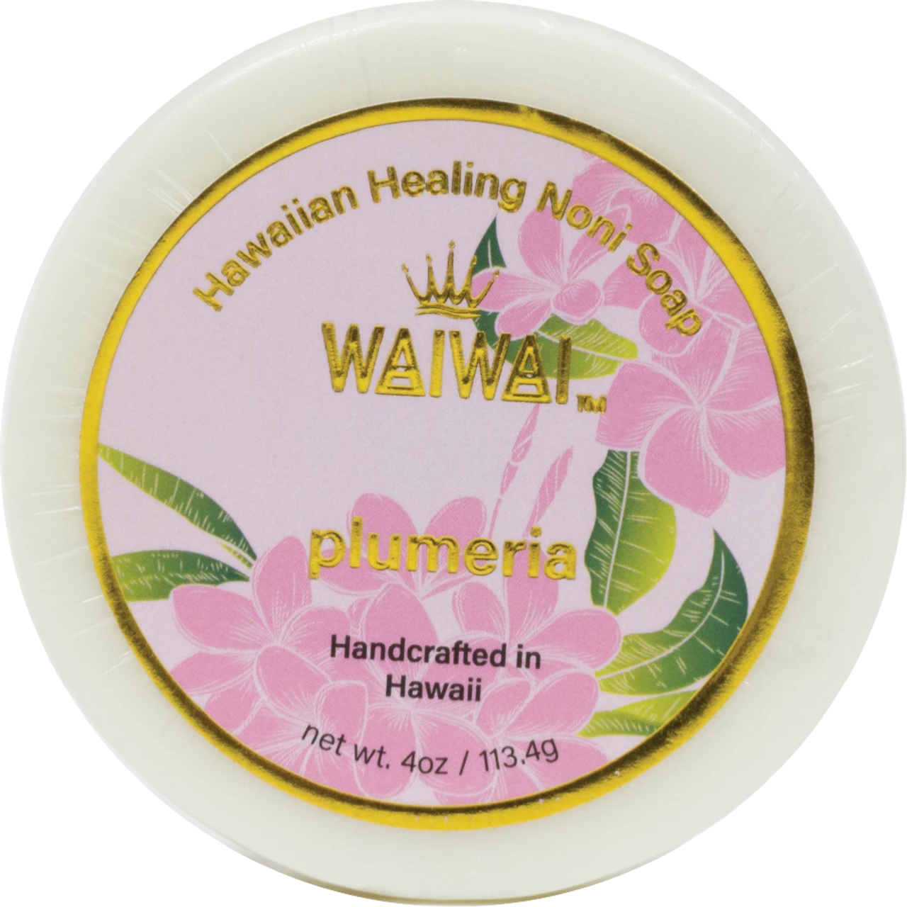 WaiWai Noni Soap 4oz: Plumeria 3 WaiWai Noni Soap 4oz: Plumeria
